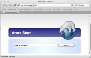 arora web browsers, arora browser