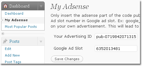 Dashboard Adsense configuration How to Configure your AdSense Ads on your posts