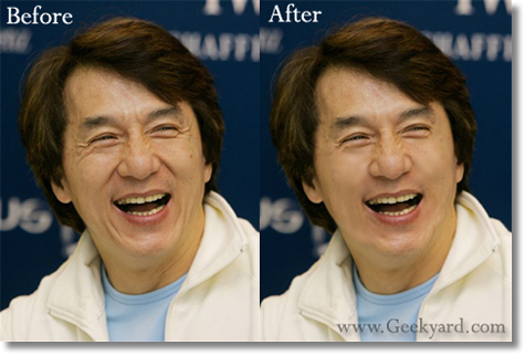 Jackie Chan Before and After Would you like to reverse the clock and look